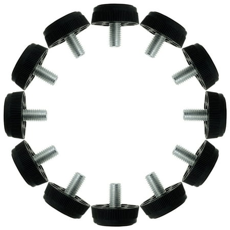 Uxcell M8 x 13 x 30mm Furniture Glide Leveling Feet Adjustable Leveler Floor Protector 2Pcs