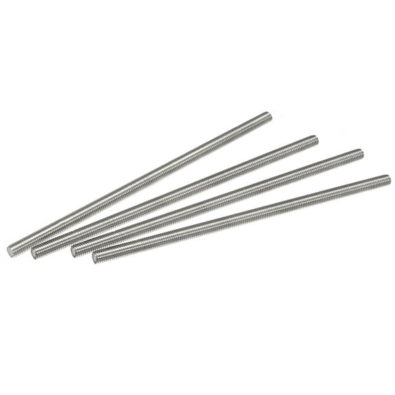 Uxcell M8 x 200mm 304 Stainless Steel Fully Threaded Rod Right Hand Threads 4 Pack