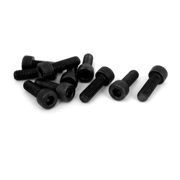 Uxcell M8 x 25mm 12.9 Alloy Steel Machine Bolt Hex Socket Head Cap Screws Black 10pcs