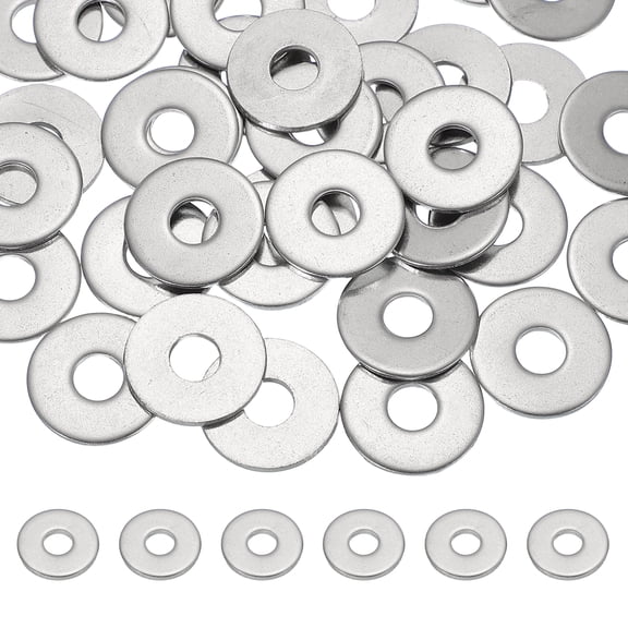 Uxcell M8 x 25mm Metal Screw Washers Set, 36Pcs 304 Stainless Steel Flat Washers