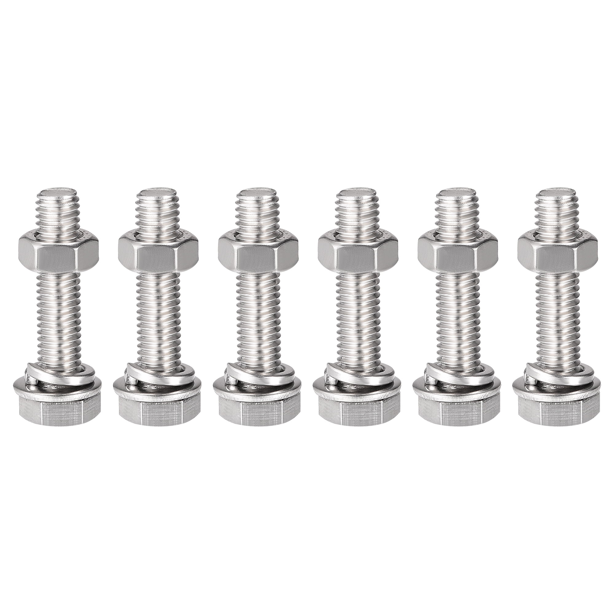 Bullone In Acciaio Inox QUAZITE, 2 Pollici Esagonale, Filetto 3/8-7, Con Rondella C080205