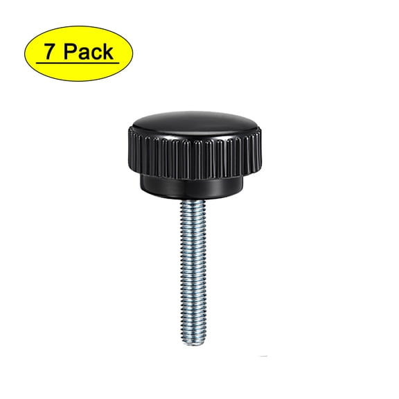 Uxcell M8 x 40mm Male Thread 25mm Round Head Knurled Clamping Knobs 7 Pack