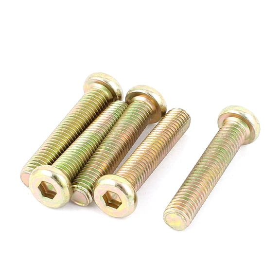 Uxcell M8 x 40mm Threaded 1.25mm Pitch Hex Socket Head Cap Screws Bolts (5-pack)