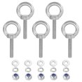 thumbnail image 1 of Uxcell M8 x 50mm Lifting Shoulder Eye Bolt 304 Stainless Steel Lifting Ring Threaded Eyebolt with Nuts and Washers 5Pcs, 1 of 5