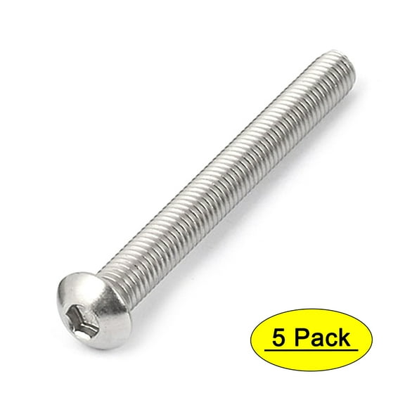 Uxcell M8 x 75mm Stainless Steel Button Head Socket Cap Screw (5-pack)