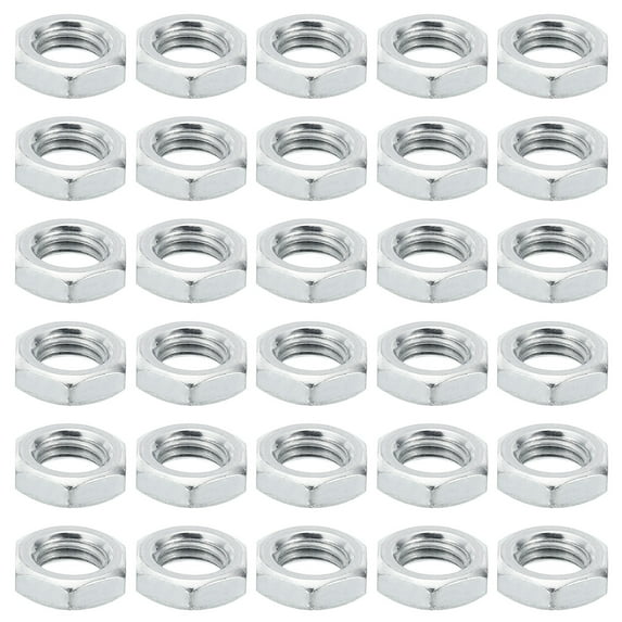 Uxcell M8x1.0 Steel Hex Nuts 60 Pcs Metric Thread Zinc Plated Finished Hardware Nuts Screw Bolt Fasteners 4mm Tall