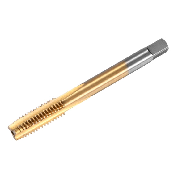 Uxcell M8x1.25mm Metric Thread Tap, HSS Titanium Coated 72mm Length Straight Flute Right Hand Thread Screw Tapping Tool