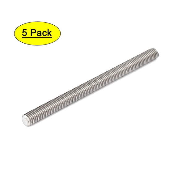 Uxcell M8x110mm 304 Stainless Steel Fully Threaded Rods Bar Studs Fasteners 5 Pack
