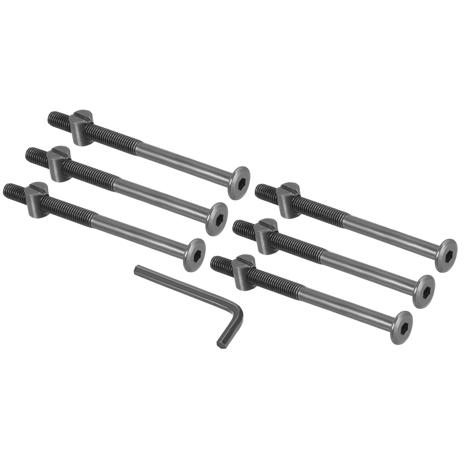 Uxcell M8x110mm & M8x18mm Bunk Bed Bolts, 6Pcs Hex Drive Socket Cap Screws Kit