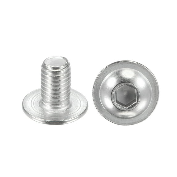 Uxcell M8x12mm 304 Stainless Steel Flanged Button Head Socket Cap Screws 50 Pack