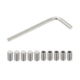 thumbnail image 1 of Uxcell M8x14mm NyLon Tip Grub Screw, 10pcs 304 Stainless Steel Internal Hex Head Cup Point with Key Wrench, 1 of 6