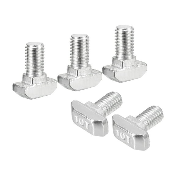 Uxcell M8x16mm T Slot Drop-in Bolt, 20Pack Hammer Head T-Bolt T Shape Stud Sliding Screw for 45 Series