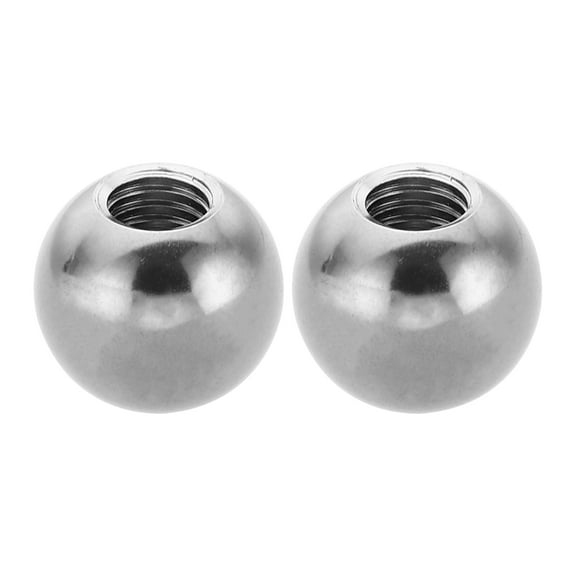 Uxcell M8x18mm Ball Nuts Knob, 2 Pcs Female Thread 304 Stainless Steel Round Blind Hole Screw Cap Cover, Silver