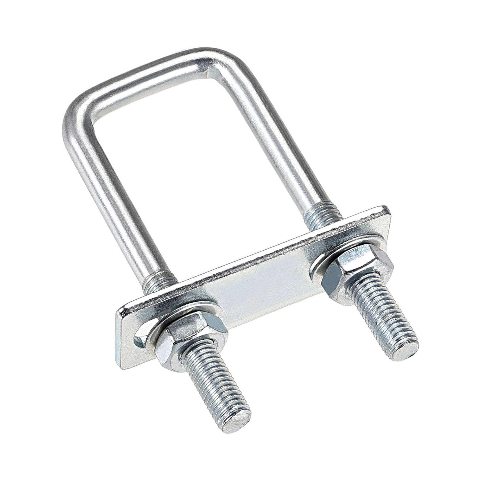 Uxcell M8x25mmx90mm Square UBolts Carbon Steel