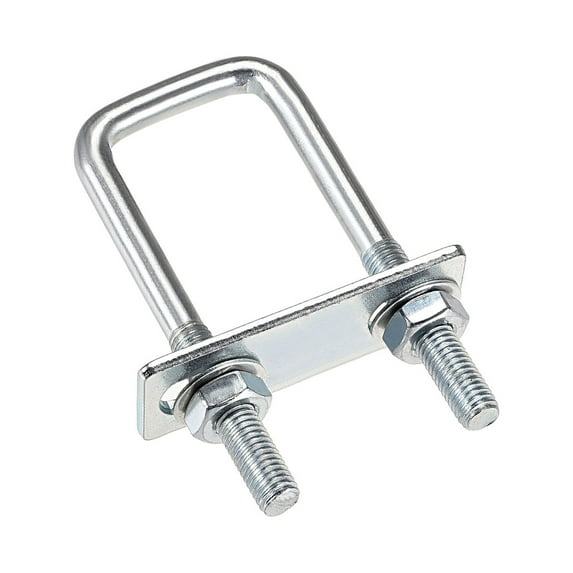 Uxcell M8x25mmx90mm Square U-Bolts Carbon Steel