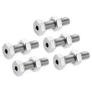 Uxcell M8x30mm Hexagon Fasteners Hollow Screw Bolts with Nuts 5 Pack
