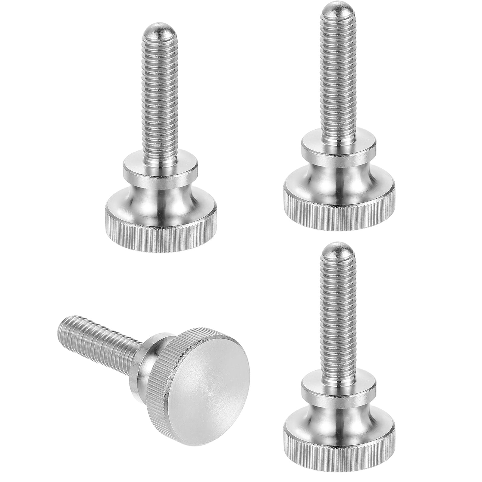 Uxcell M8x35mm Knurled Thumb Screws, 304 Stainless Steel Diamond Head ...