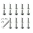 thumbnail image 1 of Uxcell M8x45mm Hex Bolt with Nuts Washers, 10 Set Stainless Steel Hex Screw Bolts Full Thread, 1 of 6