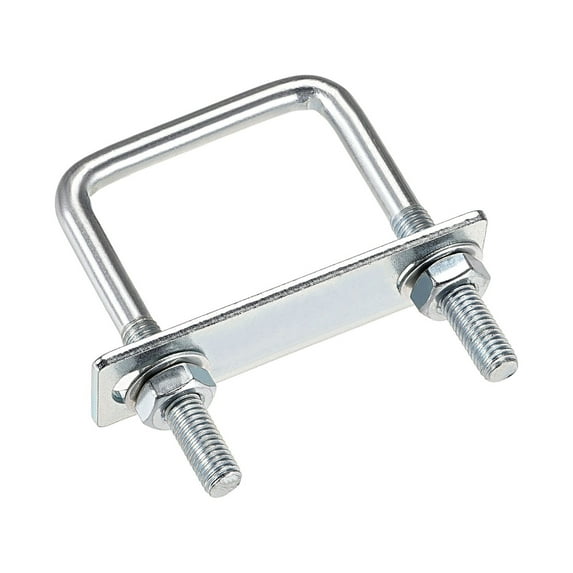 Uxcell M8x50mmx80mm Square U-Bolts Carbon Steel