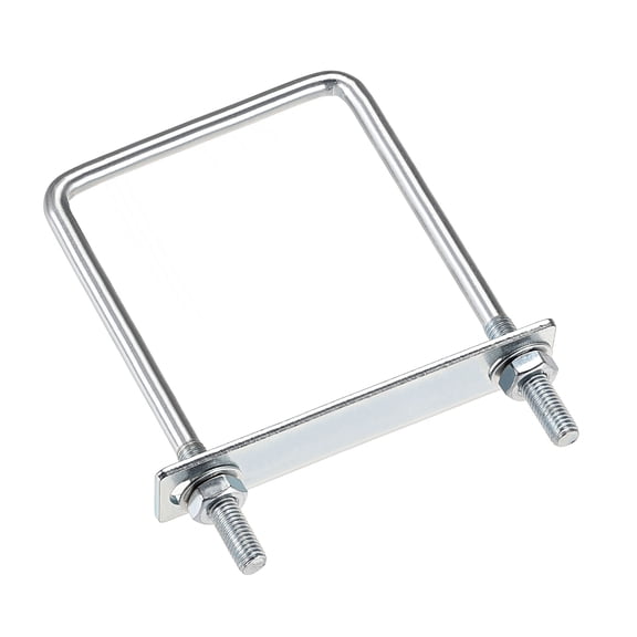 Uxcell M8x80mmx130mm Square U-Bolts Carbon Steel