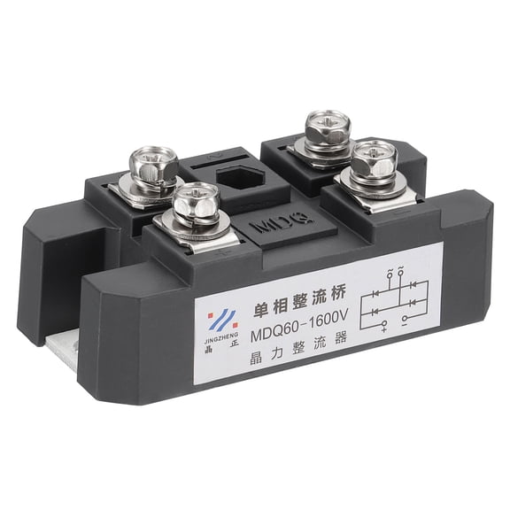 Uxcell MDQ60A Rectifier Diode, Aluminum Base Plate Rectifier 60A 1600V Diodes, Black