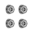 Uxcell MF52ZZ Flanged Ball Bearing, 4pcs 2 x 5 x 2.5 mm Chrome Steel