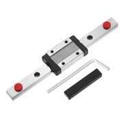 Uxcell MGN12H 150mm Linear Sliding Rail Guide with MGN12H Sliding Carriage Block, Mini Guide and Hex Wrench, Linear Motion Guideway for Mini Engraving CNC Machine 3D Printer
