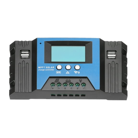 Uxcell MPPT Solar Charge Controller 40A Solar Panel Charger 12V/24V Auto, Intelligent Regulator with LCD Display 4 USB
