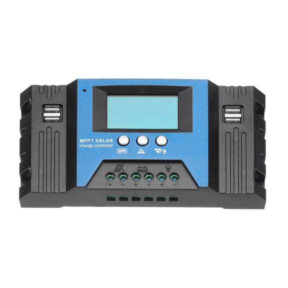 Uxcell MPPT Solar Charge Controller 60A Solar Panel Charger 12V/24V Auto, Intelligent Regulator with LCD Display 4 USB