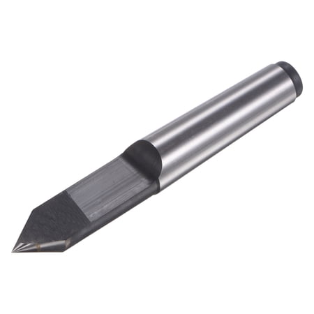 Uxcell MT3 Prolonged Half Notched Lathe Dead Center Morse Taper 3MT 60 Degree Lathe Tool for Woodworking Woodturning