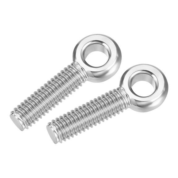 Uxcell Machine Shoulder Lift Eye Bolt (M5x20) 10Pcs, 304 Stainless Steel 18-14 Silver Fisheye Bolt, Rigging for Pipeline Gate Valves, Construction Steel Pipes & Home Renovation