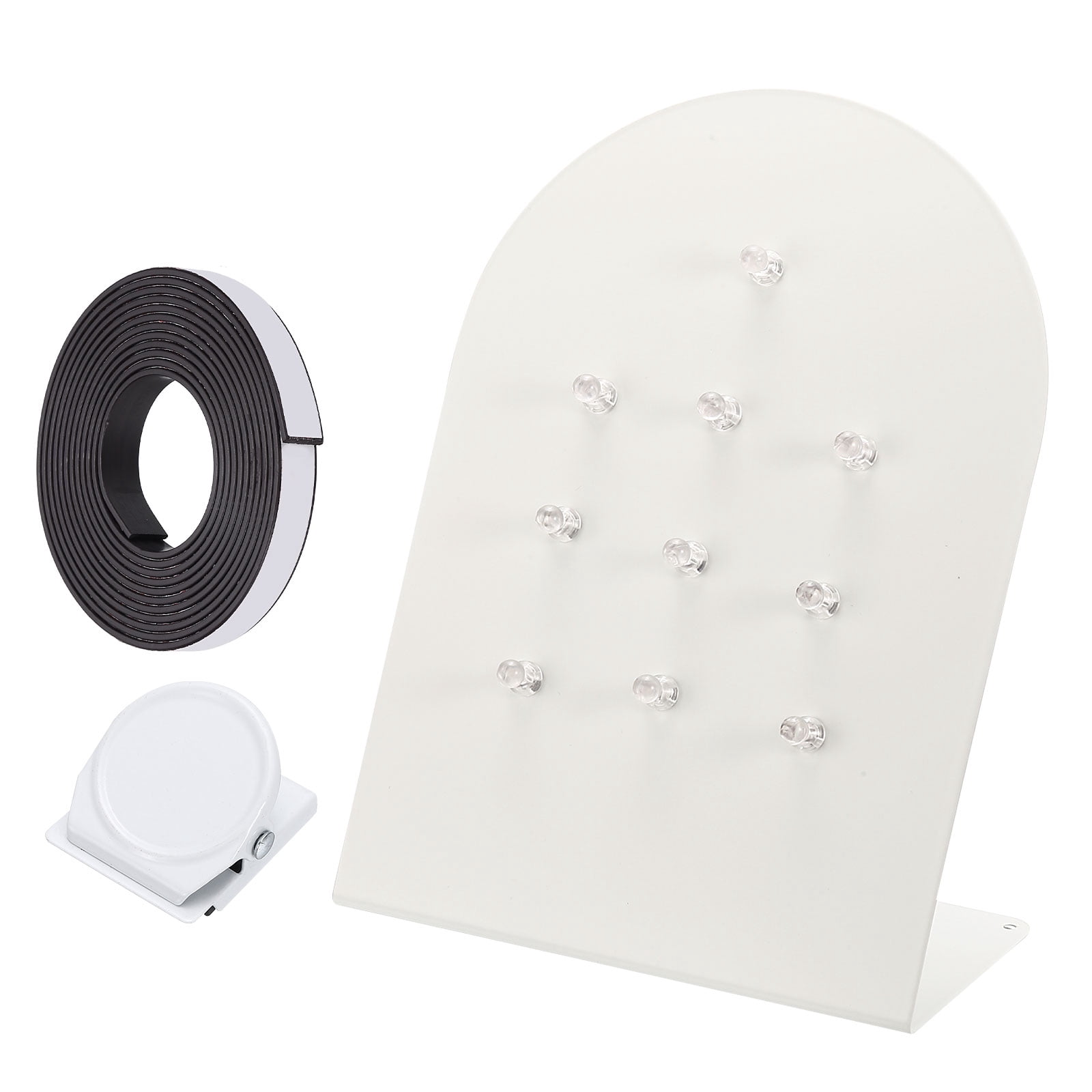 Uxcell Magnetic Bulletin Board, Memo Magnet Display Stand Board with Magnetic Accessory Set for Home Office Kitchen, White