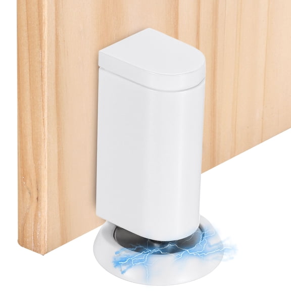 Uxcell Magnetic Door Stoppers, Metal Windproof Door Catch with Adhesive and Screws to Keep Doors Open for Home Kitchen Bedroom Bathroom, White