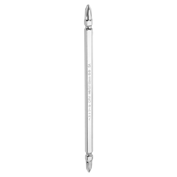 Uxcell Magnetic Double Ended Screwdriver Bit 5mm PH2/SL6 6"/150mm 1/4" Shank Phillips Cross Screw Driver Bit