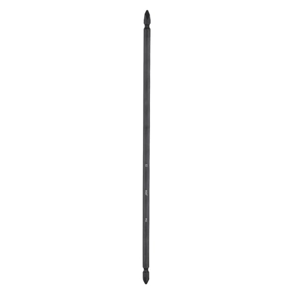 Uxcell Magnetic Double Ended Screwdriver Bit 6.35mm PH2 11.8" Length 1/4" Hex Shank S2 Steel Two Sided Phillips Cross Screw Driver Bit, Black
