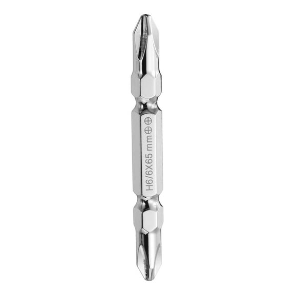Uxcell Magnetic Double Ended Screwdriver Bit 6mm PH2/SL6 2.56"/65mm 1/4" Shank Phillips Cross Screw Driver Bit