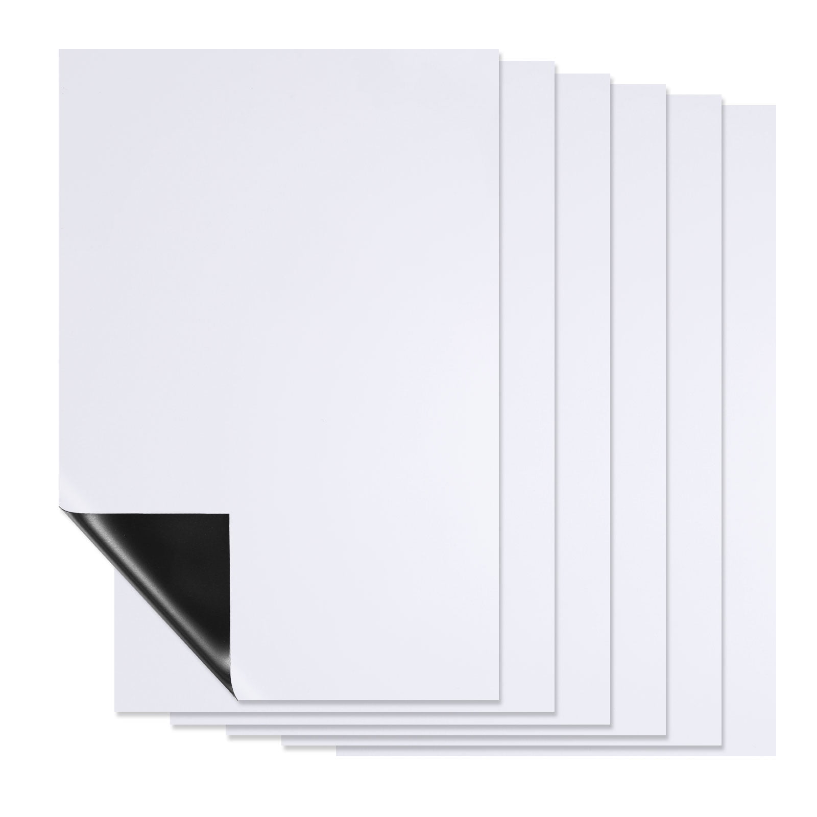 Uxcell Magnetic Dry Erase Board Sheet for Fridge, 6 Pcs 12 x 8 Inch Erasable Refrigerator Whiteboard for Kitchen for Home Kitchen Organizer Planner Office Storage, White (0.6mm)