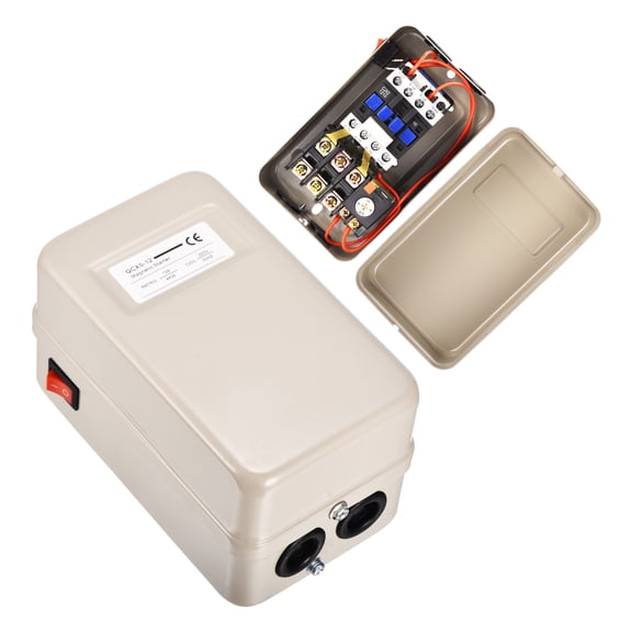 Uxcell Magnetic Electric Motor Starter - 220V / 4KW / 5.5HP / 2 Phase Magnetic Switch Box Motor Control [for Air Compressor Water Pump]