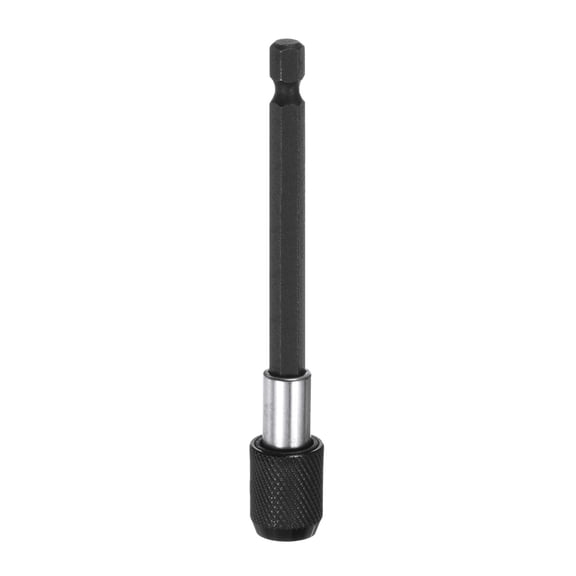 Uxcell Magnetic Extension Chuck Adapter 4" 1/4 Inch Hex Shank Quick Release Socket Screwdriver Bit Holder, Black