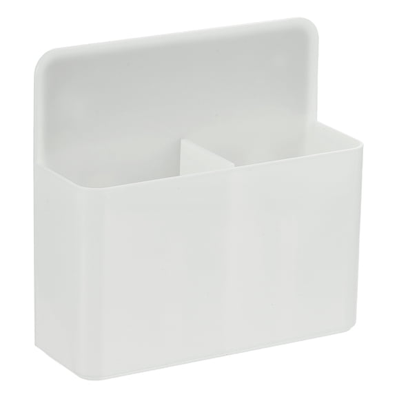 Uxcell Magnetic Pen Marker Holders, 125x40mm Dry Erase Marker Pencil Holder Cup Organizer for Classroom Home Office Refrigerator Whiteboard Locker, White, 4.7x4.9x1.6"