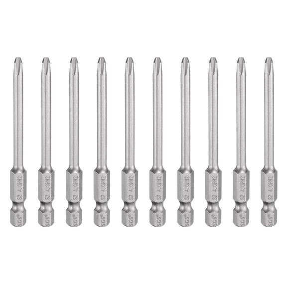 Uxcell Magnetic Phillips ScrewDriver Drill Bit Cross Head Screw Driver Drill Bit 10 Count PH2 x 75mm x 4mm
