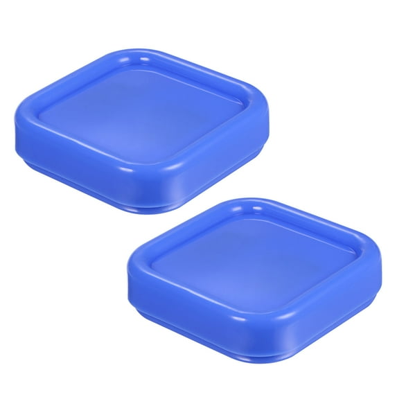 Uxcell Magnetic Pin Cushion Square Plastic Sewing Pin Holder Storage Case Tool, Blue 2 Pack