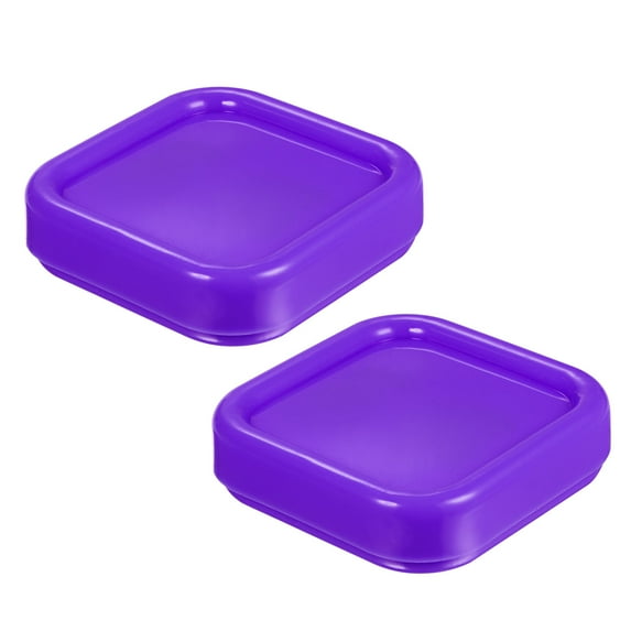 Uxcell Magnetic Pin Cushion Square Plastic Sewing Pin Holder Storage Case Tool, Purple 2 Pack