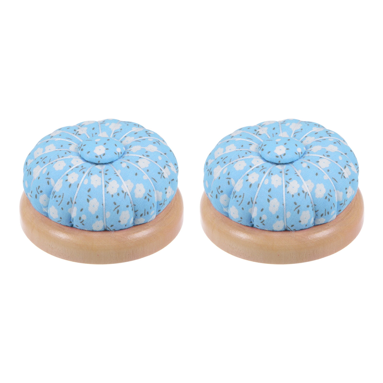 Uxcell Pin Cushions Wooden Base Sewing Needle Holder, Blue