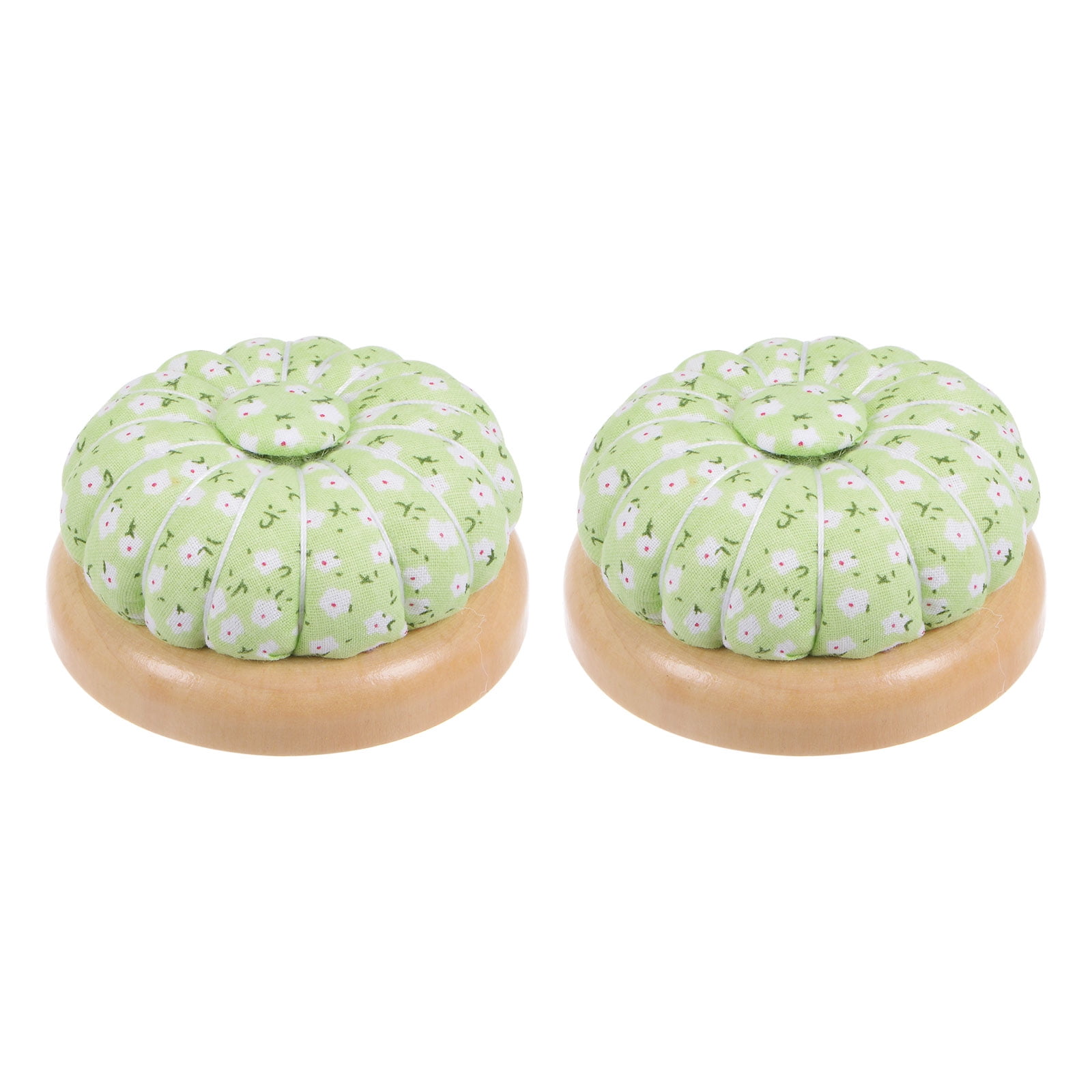 Uxcell Pin Cushions Wooden Base Sewing Needle Holder, Green