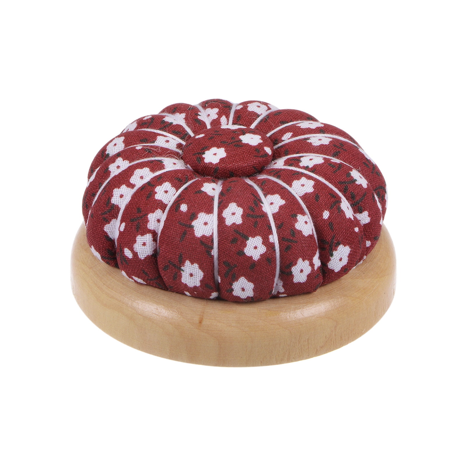 Uxcell Pin Cushions Wooden Base Sewing Needle Holder, Red