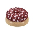 thumbnail image 1 of Uxcell Magnetic Pin Cushions Wooden Base Sewing Needle Holder, Red White Black, 1 of 6