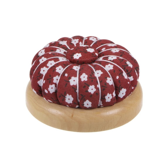 Uxcell Magnetic Pin Cushions Wooden Base Sewing Needle Holder, Red White Black
