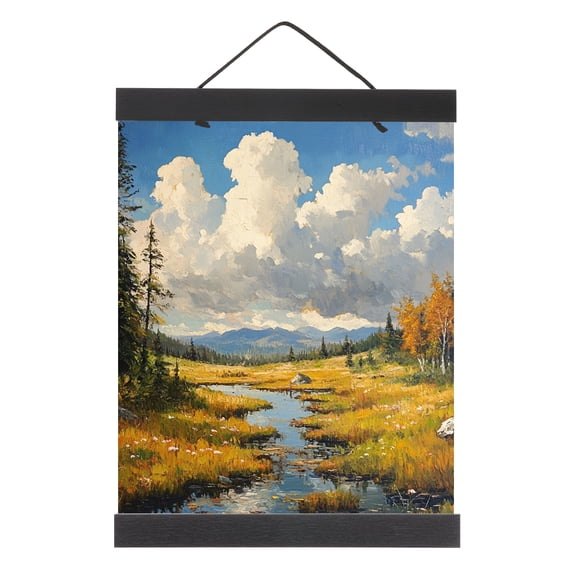 Uxcell Magnetic Poster Hanger Frame, 8.27" Wide Hanging Kit, Black