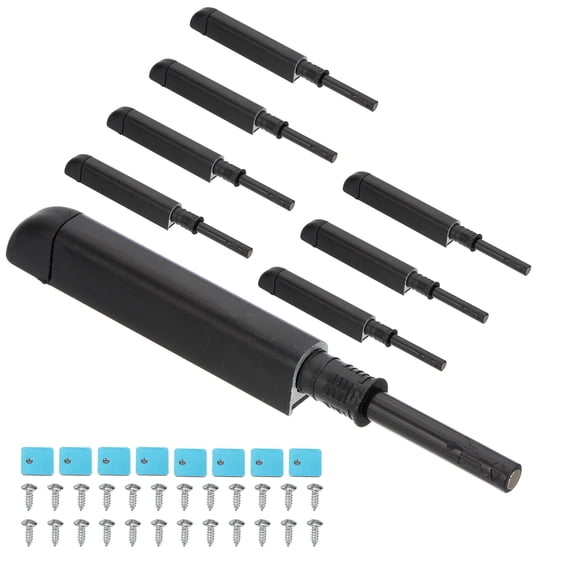 Uxcell Magnetic Push Latch, Double Push to Open Door Latch Hidden Push Touch Latch Closet Tip On Close Black 8 Pcs